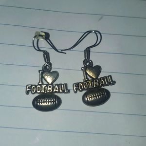 " I ❤ Football" Earings